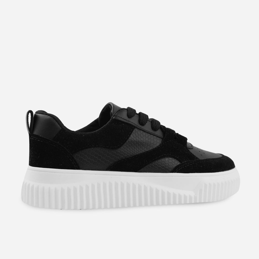 Tenis con plataforma stella de sintético para mujer - Negro