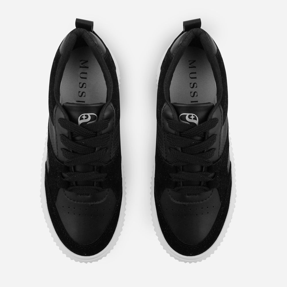 Tenis con plataforma stella de sintético para mujer - Negro