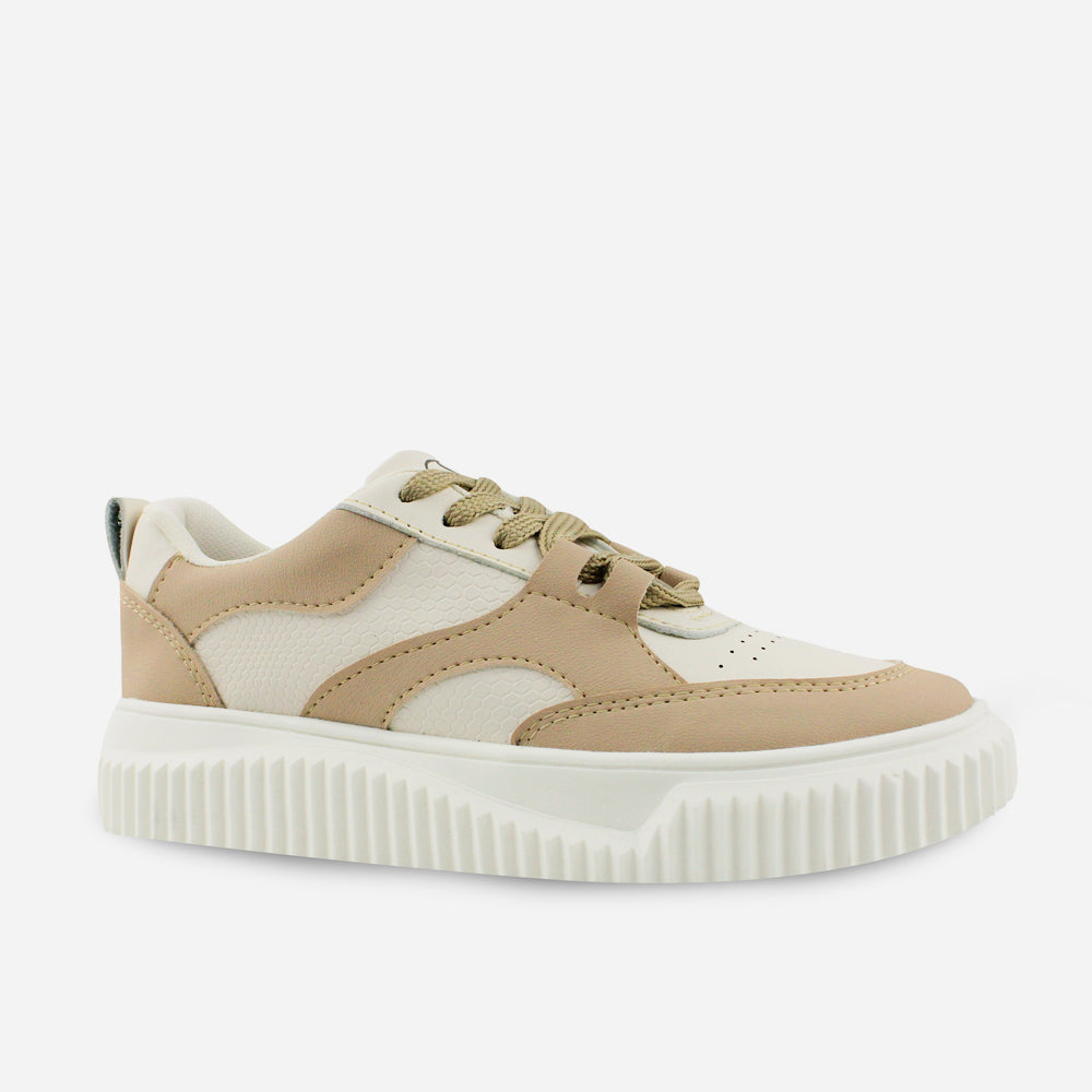 Tenis con plataforma stella de sintético para mujer - Almendra