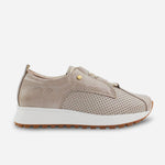 Tenis Sneakers hortensia de cuero para mujer - Taupe