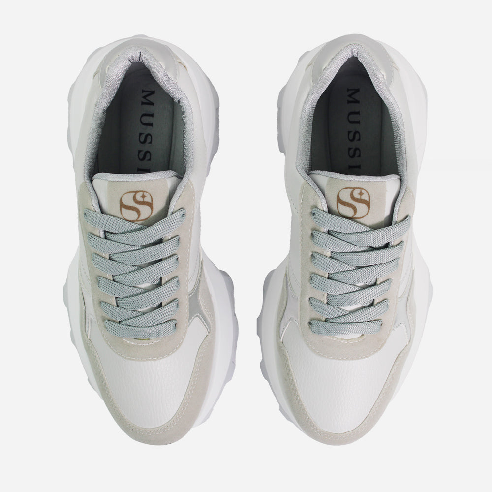 Tenis con plataforma shera de textil para mujer - Gris