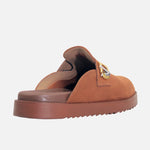 Zueco plano maela de textil para mujer - Miel