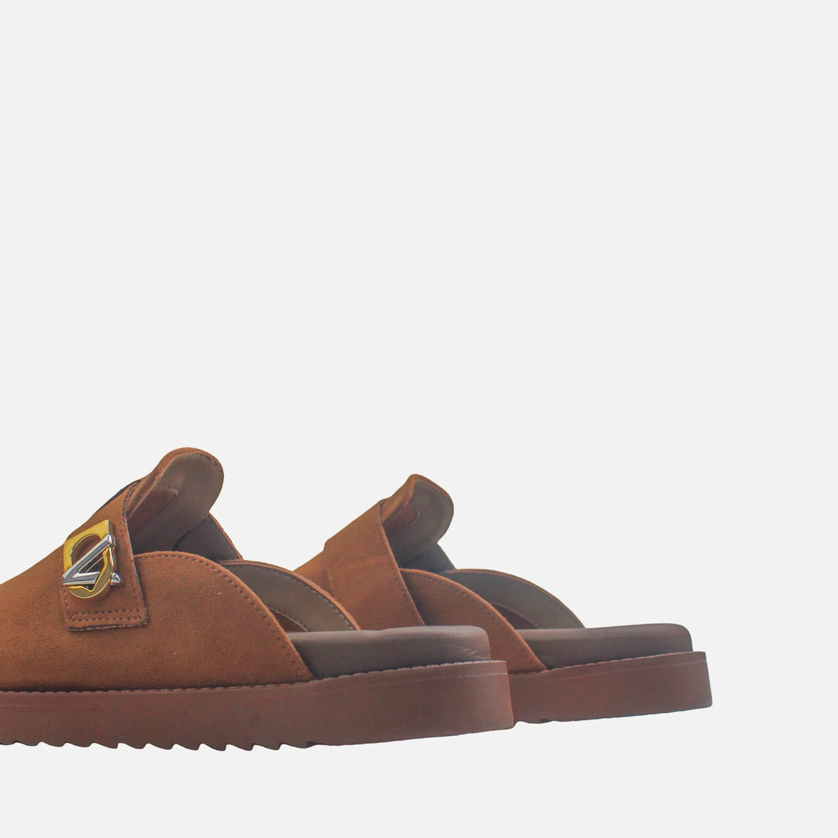 Zueco plano maela de textil para mujer - Miel