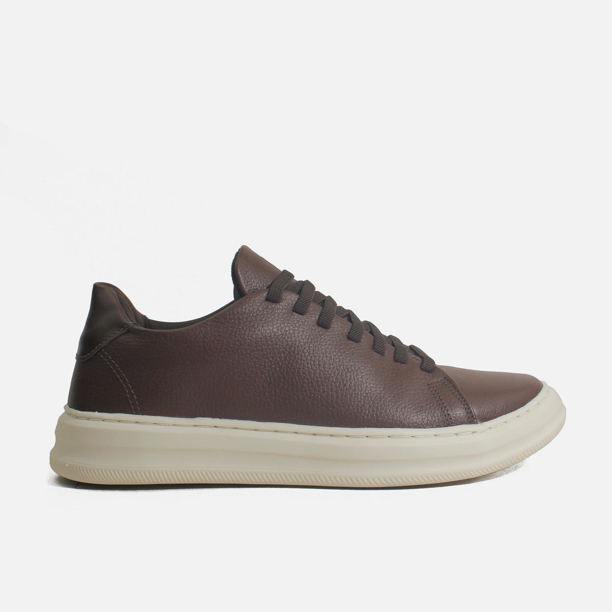 Tenis alessandro de cuero para hombre - Café