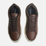 Tenis alessandro de cuero para hombre - Café