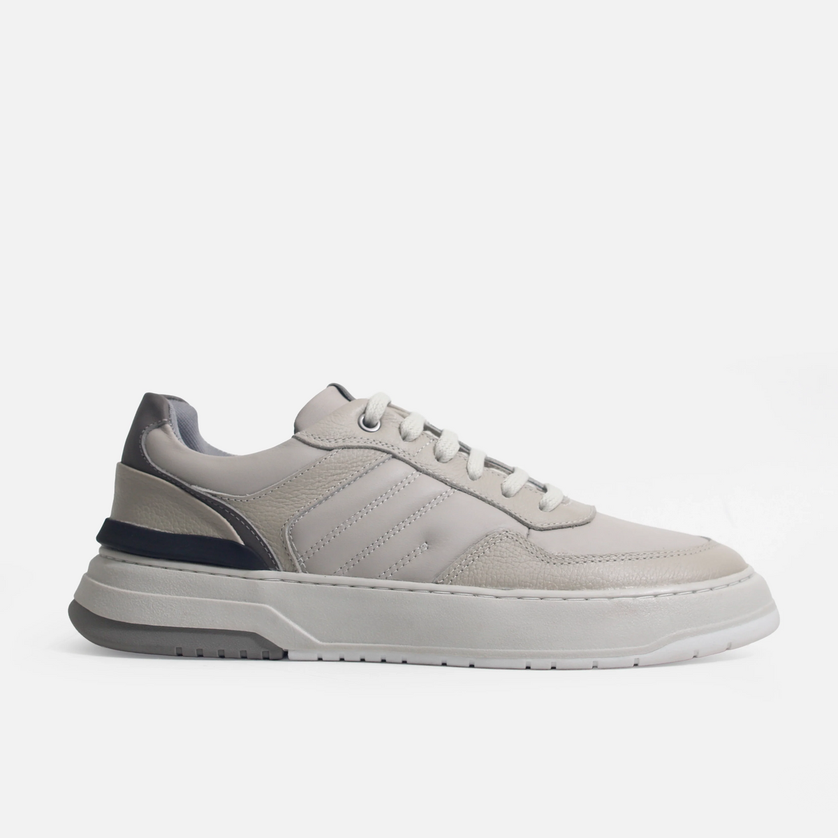 Tenis ivar de cuero para hombre - Gris