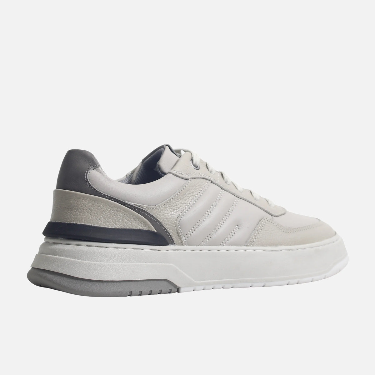Tenis ivar de cuero para hombre - Gris