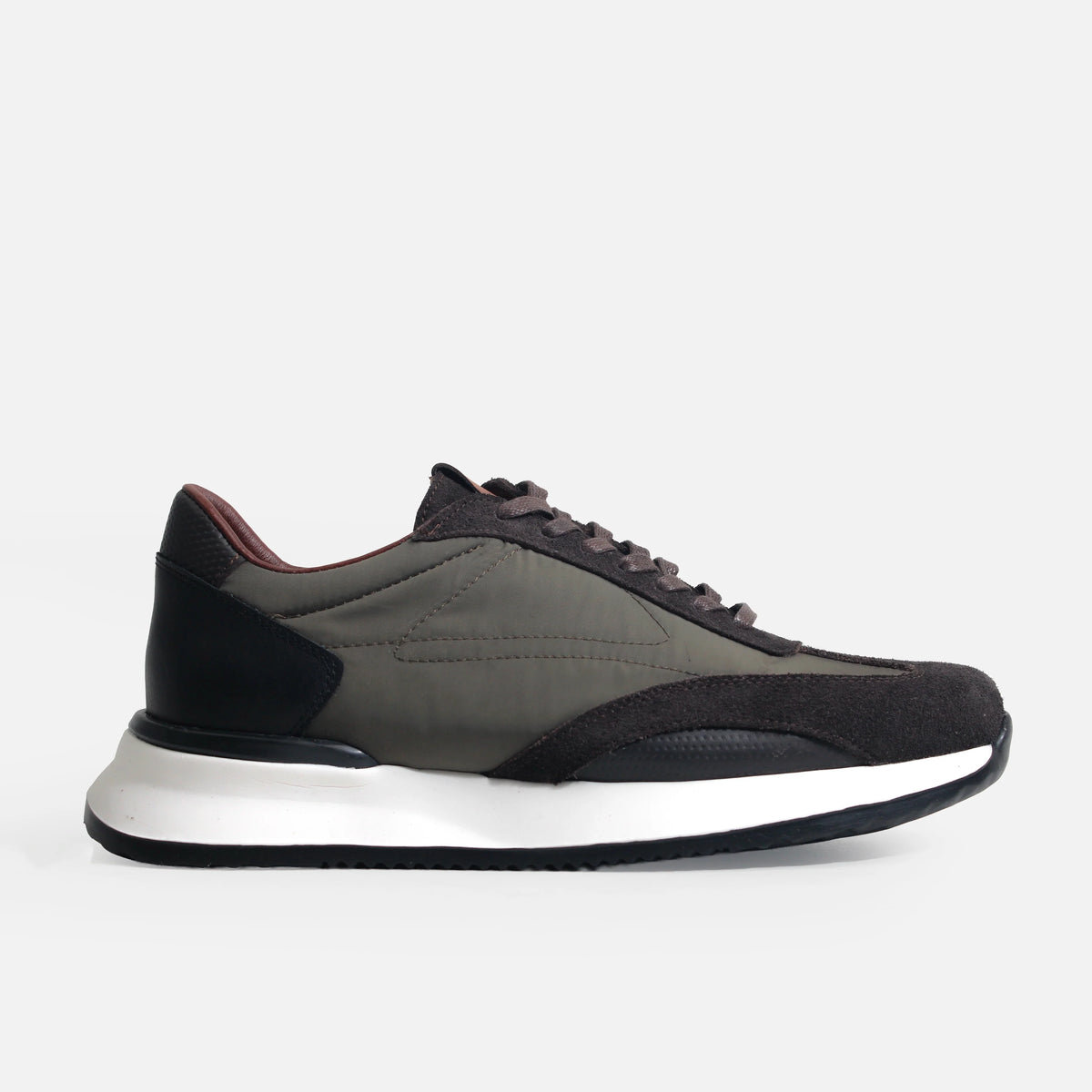 Tenis ismael de cuero para hombre - Verde