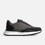 Tenis ismael de cuero para hombre - Verde
