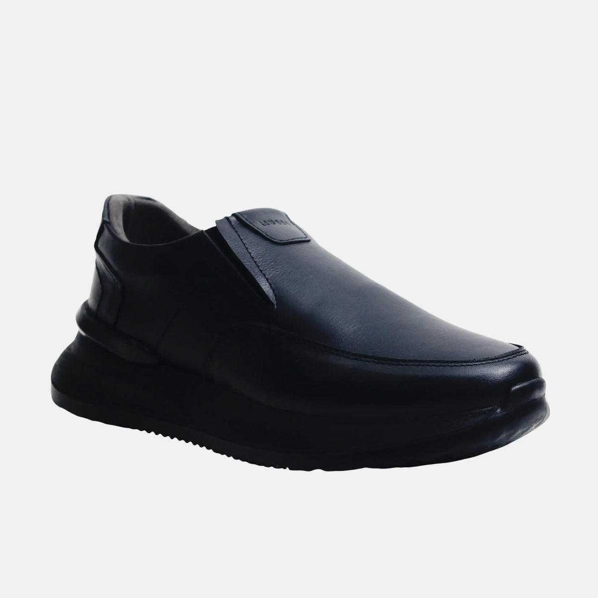 Mocasin plataforma joel de cuero para hombre - Negro