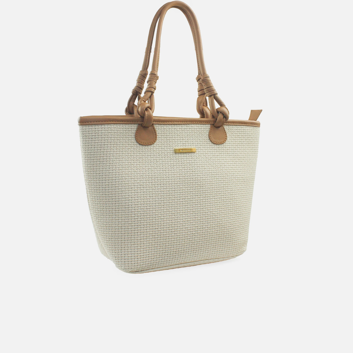 Cartera serena de sintético para mujer - Hueso