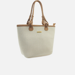 Cartera serena de sintético para mujer - Hueso