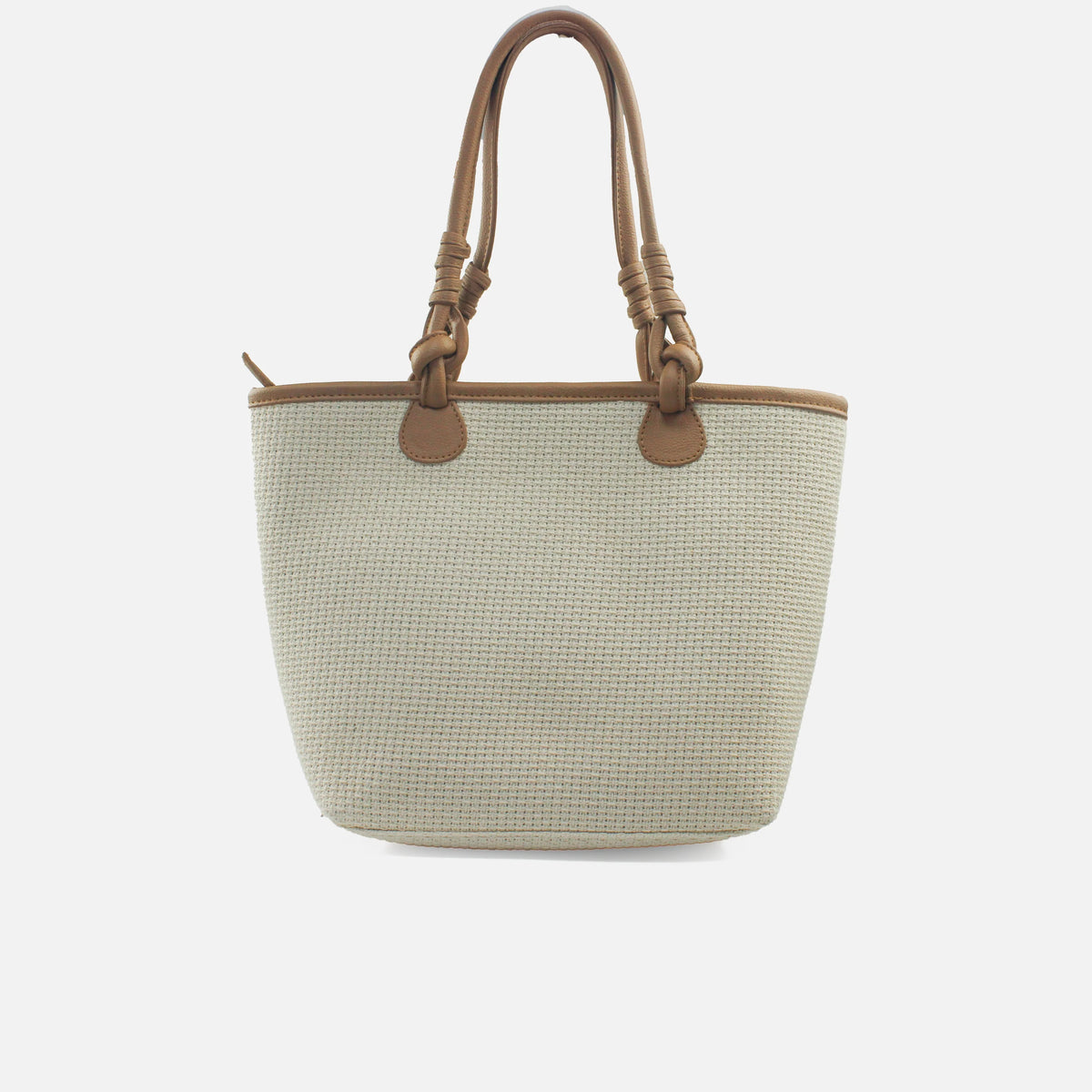 Cartera serena de sintético para mujer - Hueso