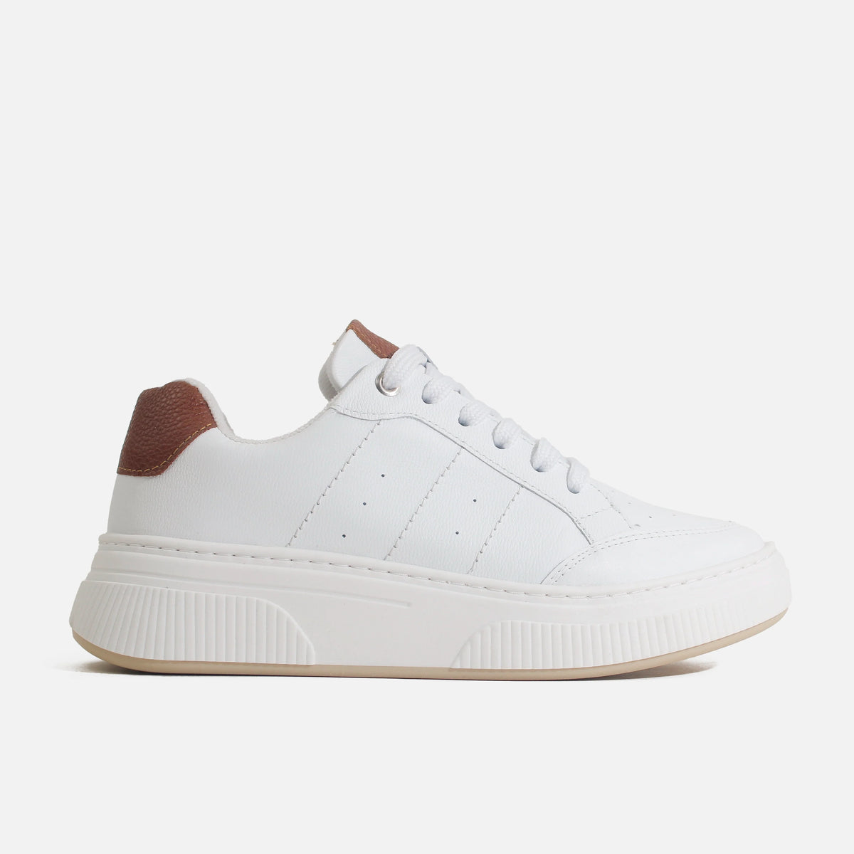 Tenis agata de cuero para mujer - Blanco