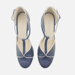 Tacones valery de cuero para mujer - Azul