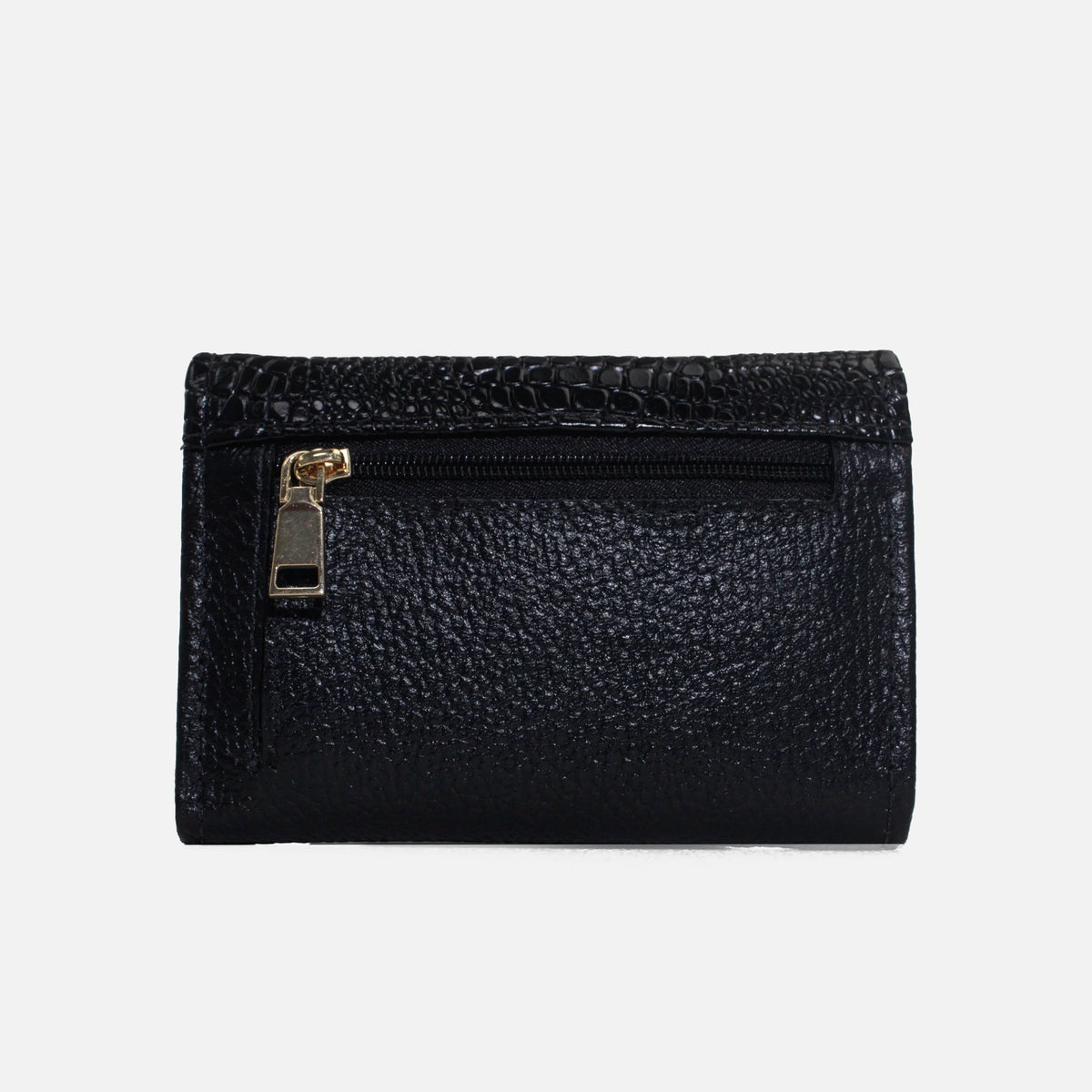 Billetera isela de cuero para mujer - Negro