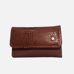 Billetera isela de cuero para mujer - Miel