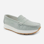 Mocasin plataforma marise de cuero para mujer - Menta