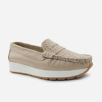 Mocasin plataforma marise de cuero para mujer - Nude
