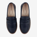 Mocasin plano zoro de sintético para mujer - Negro