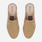 Zueco plano thea de sintético para mujer - Taupe