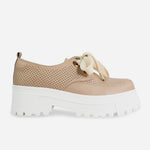 Oxford jazmin de cuero para mujer - Oro