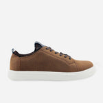 Tenis Sneakers francesco de cuero para hombre - Café
