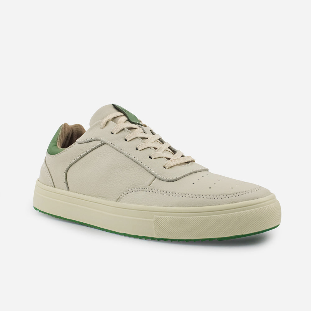 Tenis Oxfords brown de cuero para hombre - Beige