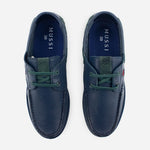 Mocasin plano simon de cuero para hombre - Azul