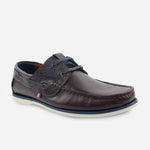 Mocasin plano miller de cuero para hombre - Café