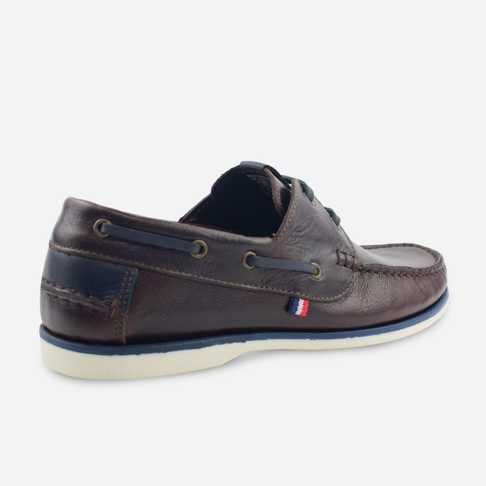 Mocasin plano miller de cuero para hombre - Café