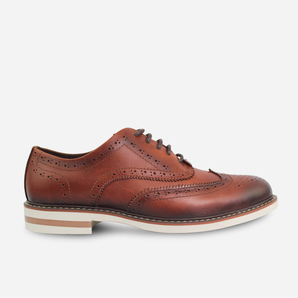 Tenis Oxfords bael de cuero para hombre - Miel