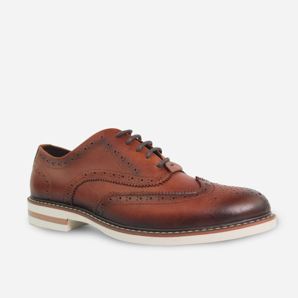 Tenis Oxfords bael de cuero para hombre - Miel