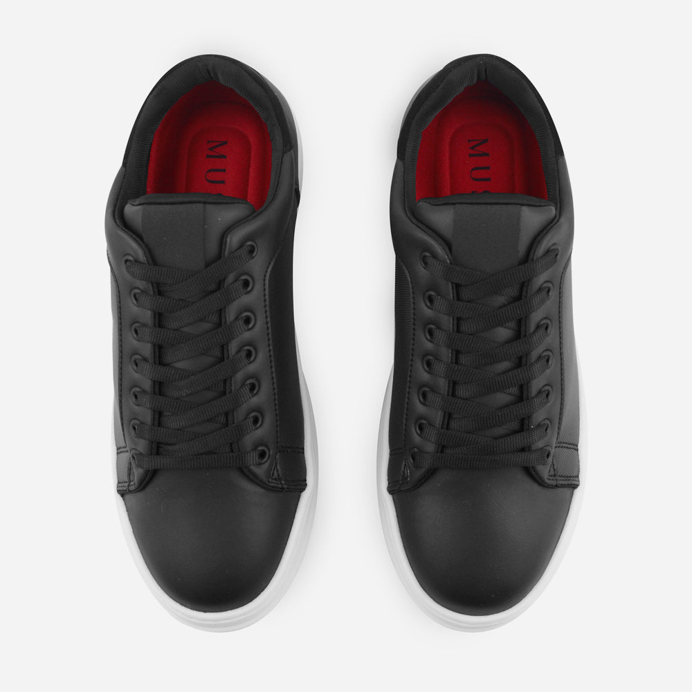 Tenis Sneakers davis de sintético para hombre - Negro