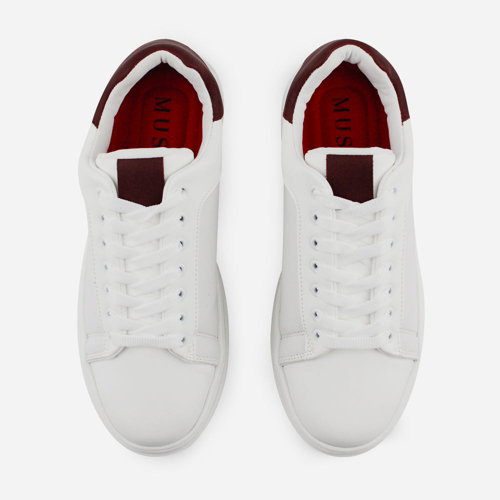 Tenis Sneakers davis de sintético para hombre - Blanco