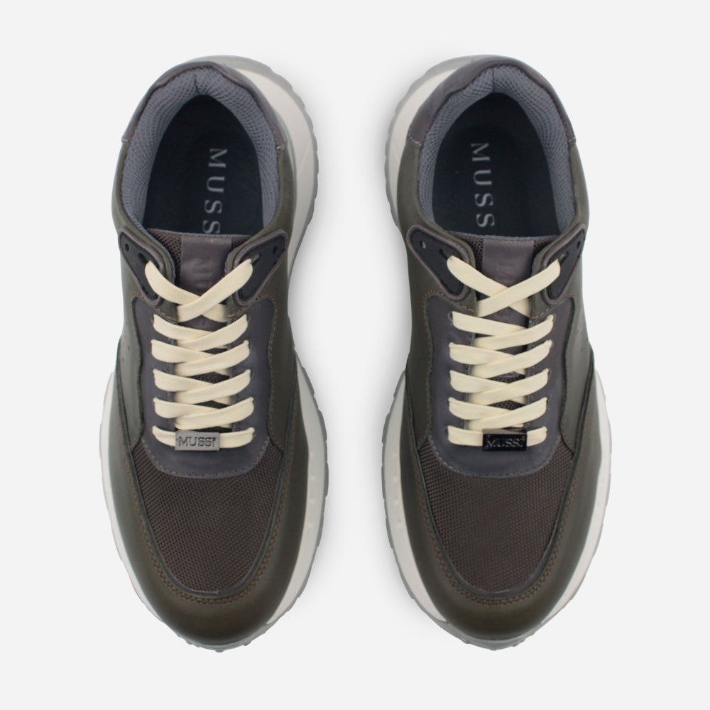 Tenis Sneakers garcia de cuero para hombre - Verde