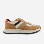 Tenis Sneakers julyo de cuero para hombre - Miel