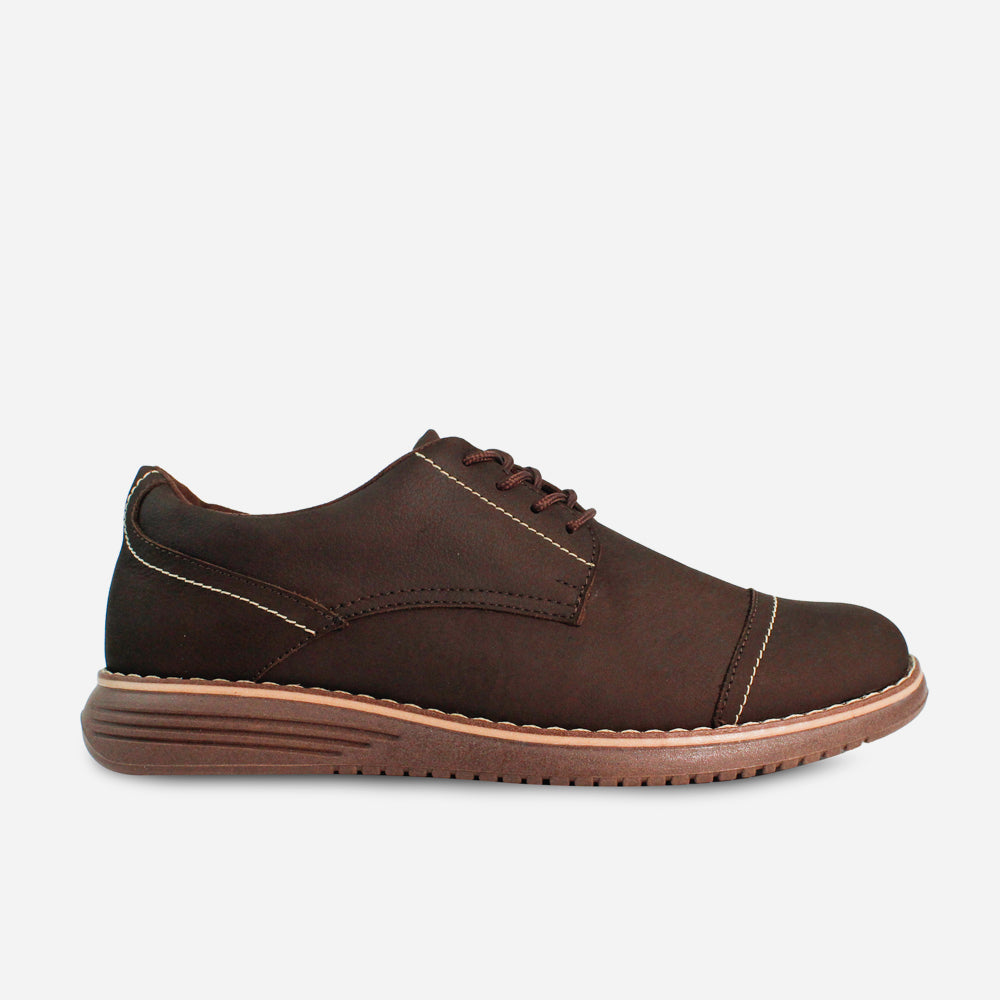 Tenis Oxfords odin de cuero para hombre - Café