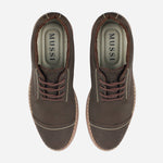 Tenis Oxfords odin de cuero para hombre - Café
