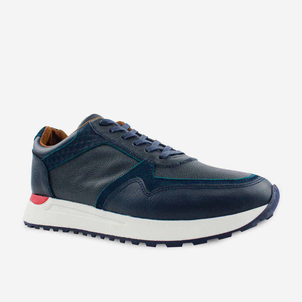 Tenis Sneakers clark de cuero para hombre - Azul