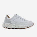 Tenis con plataforma viorica de cuero para hombre - Blanco