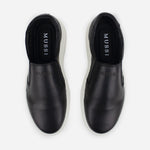 Tenis Sin Cordones michaela de cuero para hombre - Negro