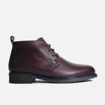Botin plano davide de cuero para hombre - Brandy