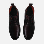 Botin plano davide de cuero para hombre - Brandy