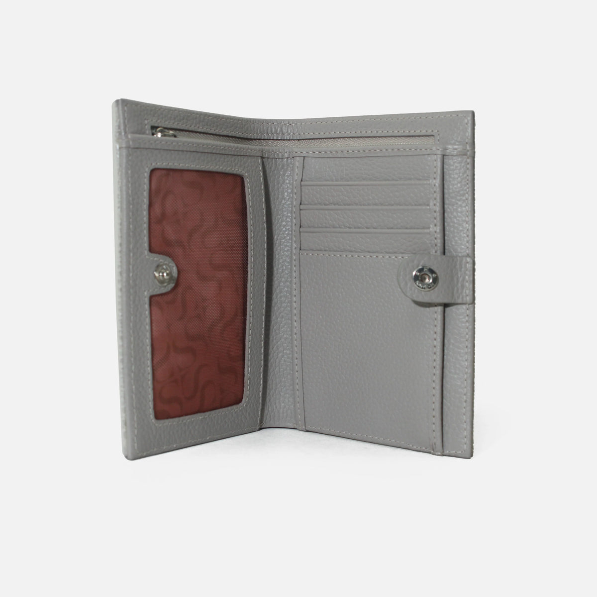 Billetera nev de cuero para mujer - Almendra