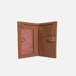 Billetera nev de cuero para mujer - Miel