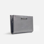 Billetera nev de cuero para mujer - Plateado