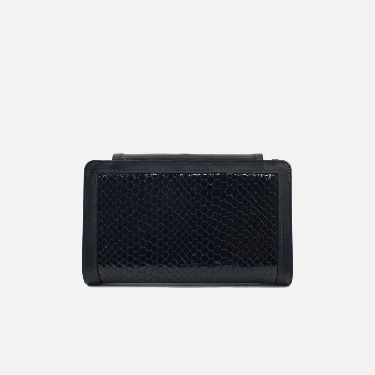 Billetera bianca de cuero para mujer - Negro