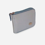 Billetera sabrina de cuero para mujer - Plata