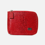 Billetera sabrina de cuero para mujer - Rojo